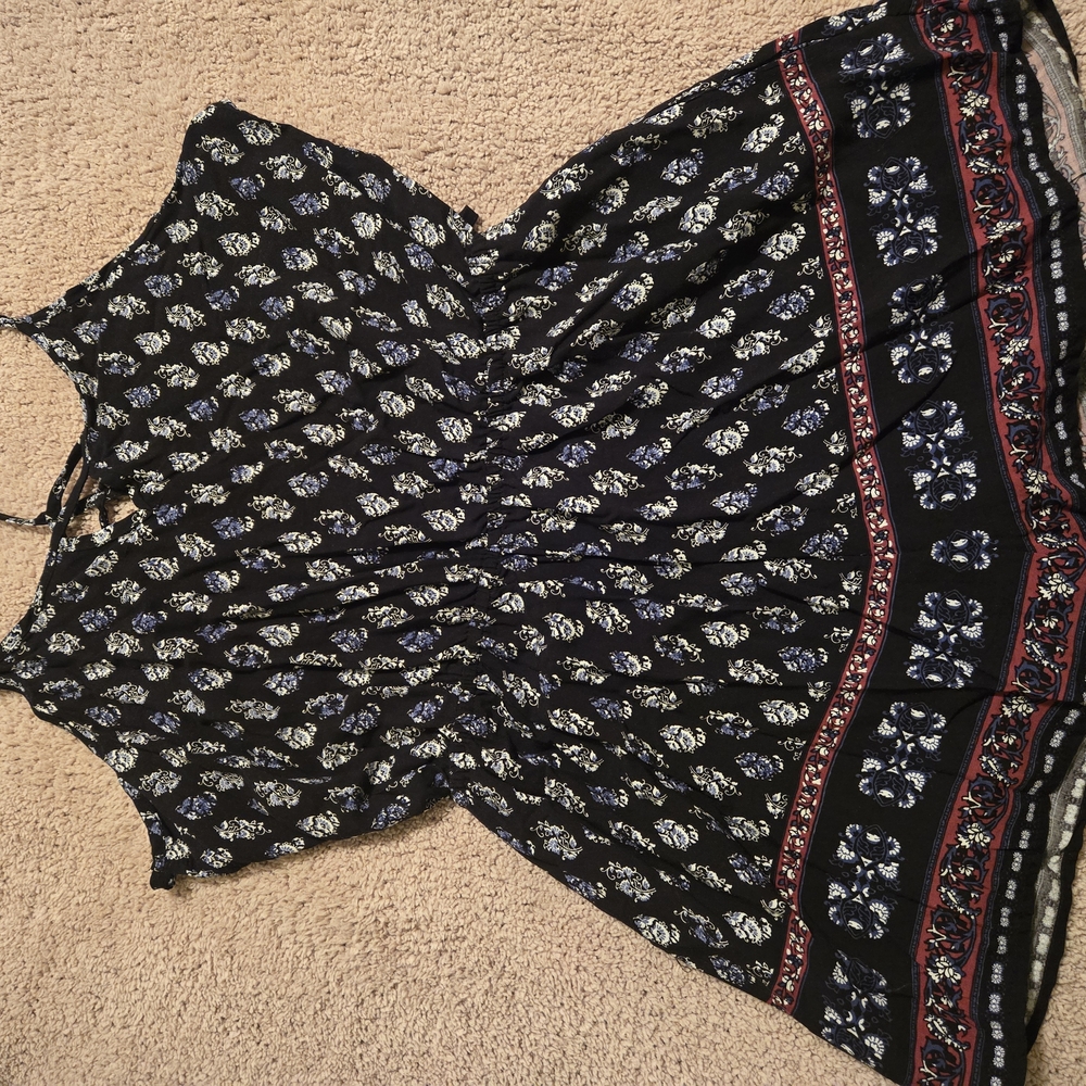 Strappy Paisley Romper